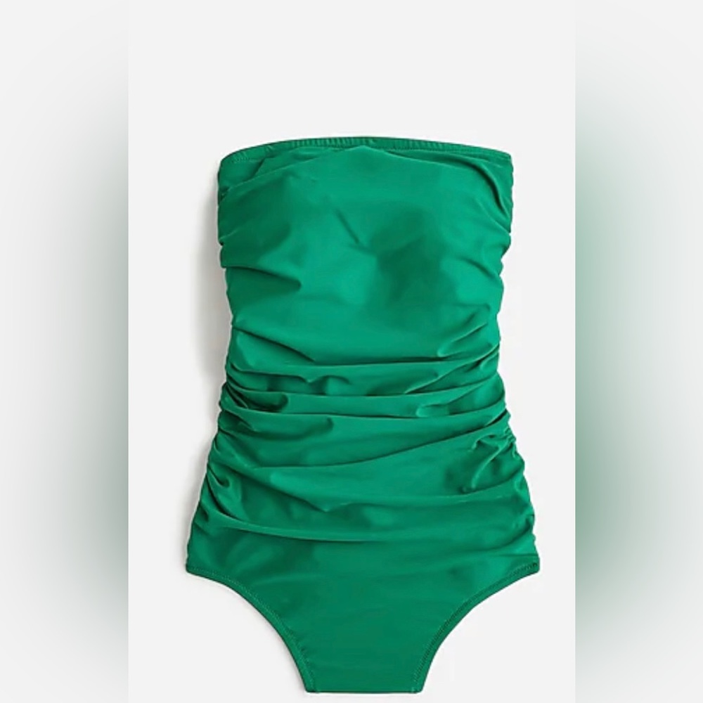 Ruched Bandeau One Piece J. Crew